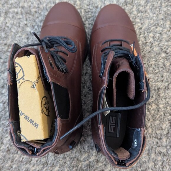 Ariat Brown Paddock Leather Riding Boots Performer III Size 9.5B NWT - Picture 10 of 12